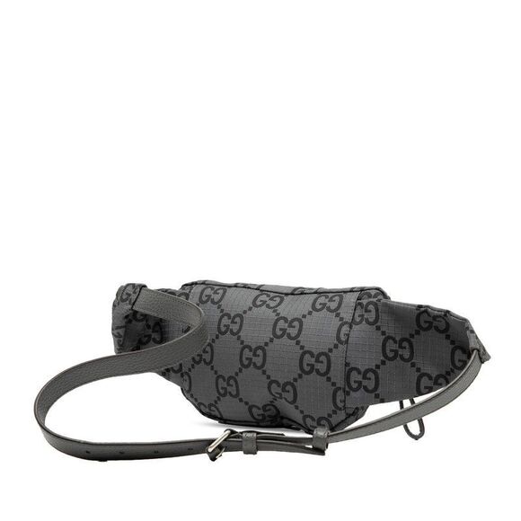 Gucci GG Nylon Waist Bag Body Bag 767934 Gray Nylon Leather Women's Gucci - Picture 2 of 7